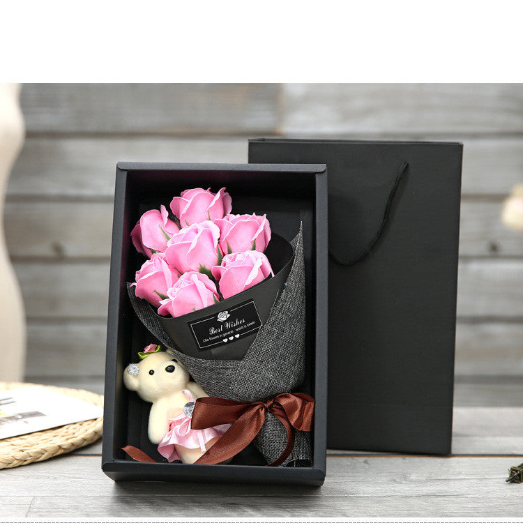 Box Creative Handmade 7 Roses  Valentine Day