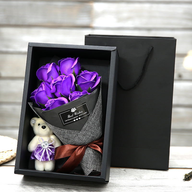 Box Creative Handmade 7 Roses  Valentine Day