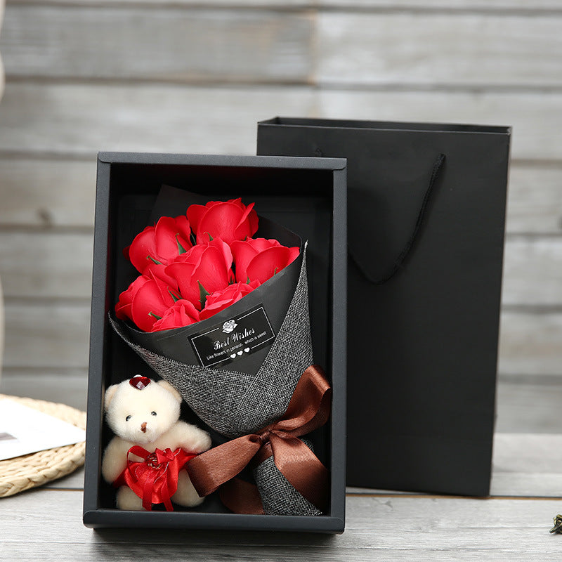 Box Creative Handmade 7 Roses  Valentine Day