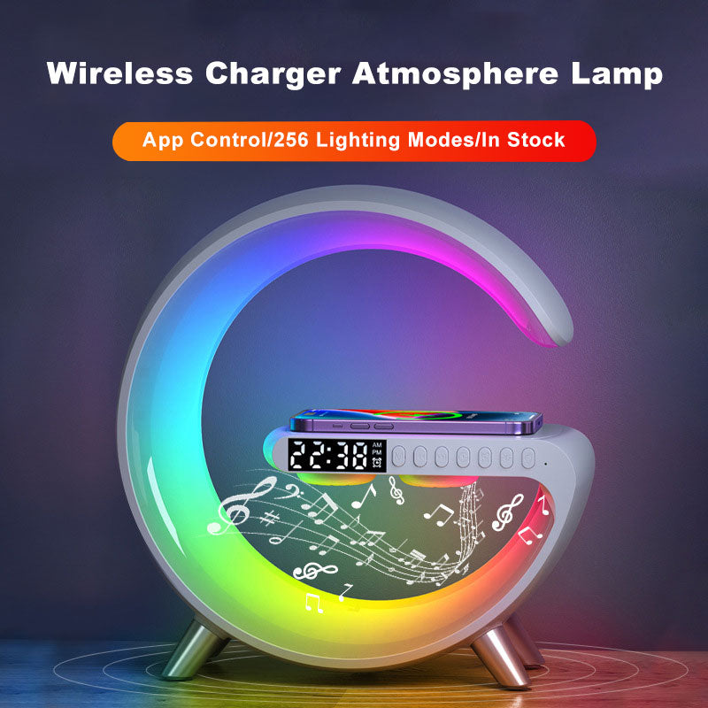 Shaped LED Lamp Bluetooth Speake Wireless Charger