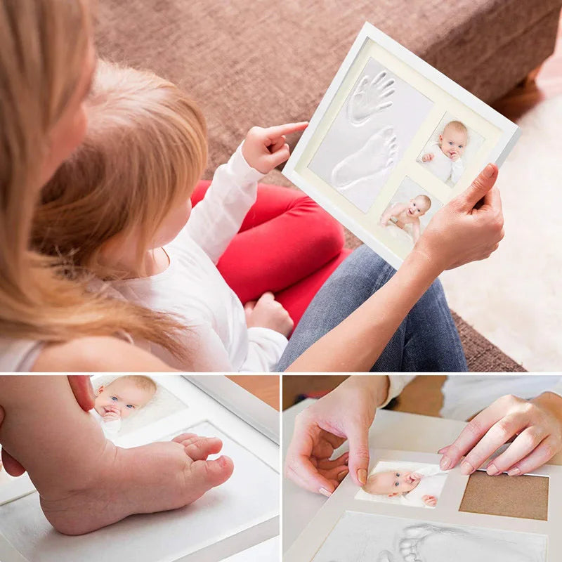 Baby Hand Foot Print Photo Frame with Mold Clay