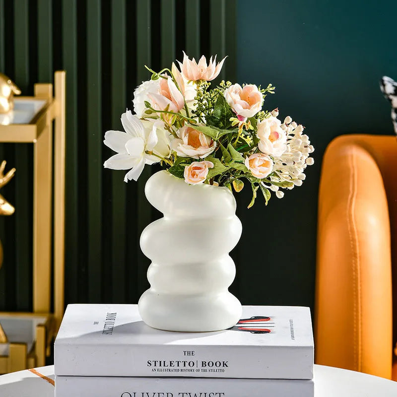 Nordic Spiral Flower Vase Modern Simplicity