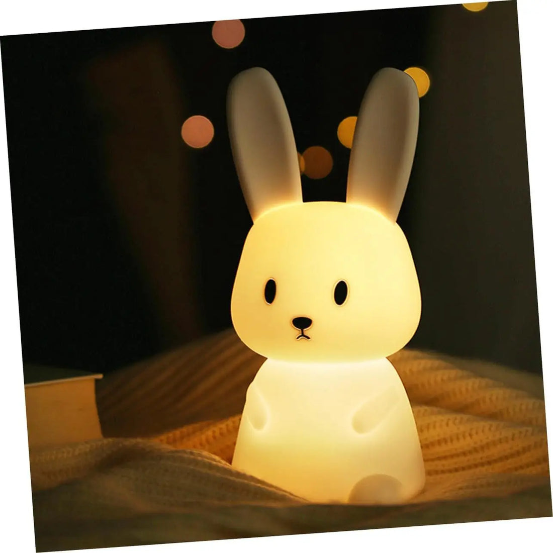 New LED Rabbit Night Light Bedroom Lamp Touch Sensor Silicone Rechargeable