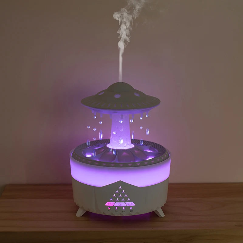 Rain Cloud Humidifier Water Drip Mushroom Ultrasonic Air Humidifier 350ml