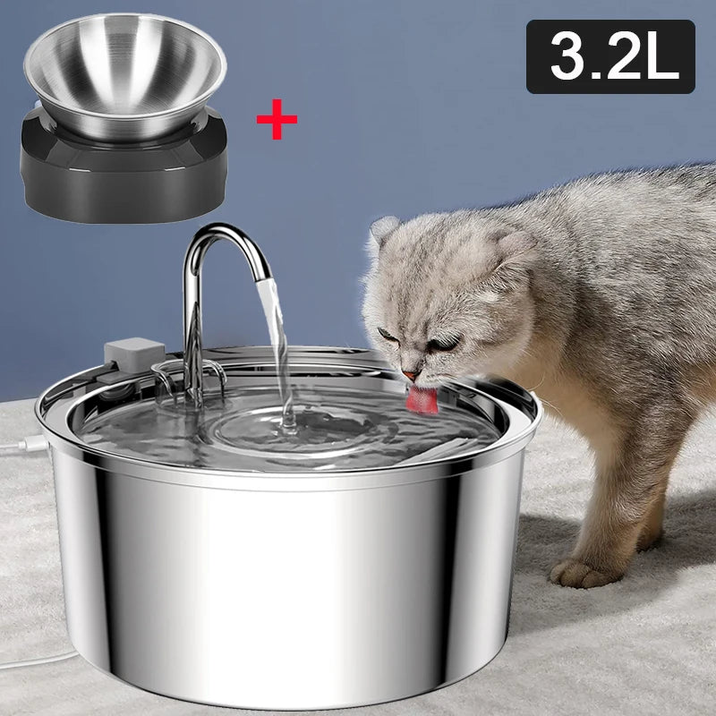 2l stainless steel cat water fountain filter auto sensor2l stainless steel cat water fountain filter auto sensor