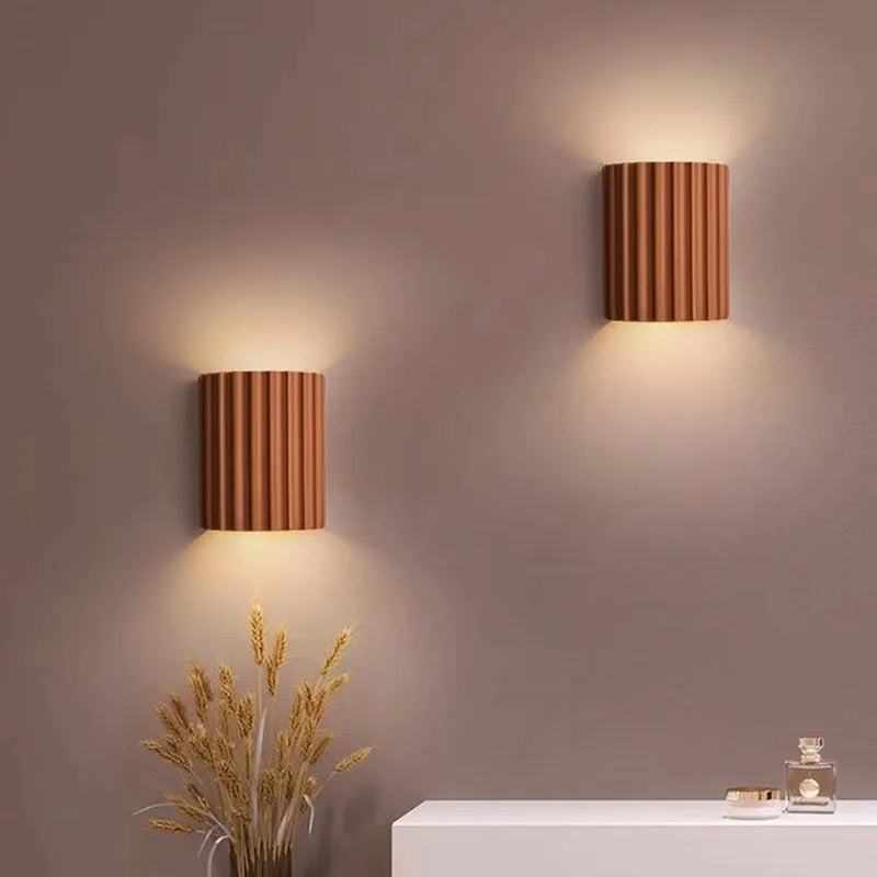 Modern LED Wall Lamp Minimalist Macaron Resin Sconces