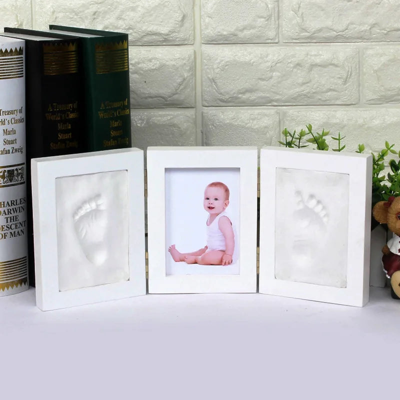 Newborn Baby Handprint Footprint Photo Frame with Clay Kits