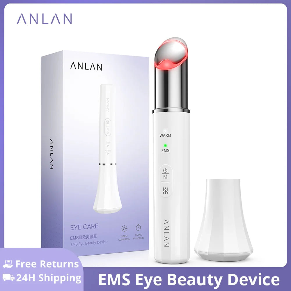 ANLAN EMS Eye Beauty Device Microcurrent Anti Wrinkle Remove Eye Bags Dark Circles Light Therapy