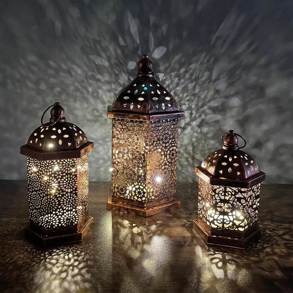 Metal Iron Night Lantern Style Moroccan