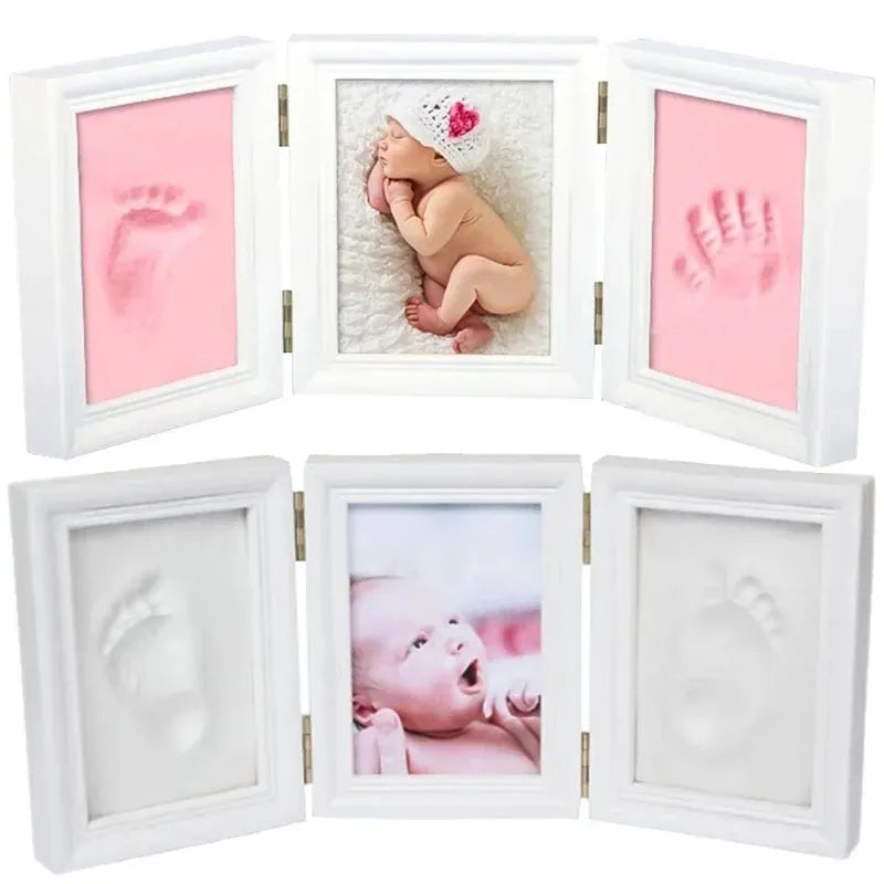 Newborn Baby Handprint Footprint Photo Frame with Clay Kits